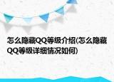 怎么隐藏QQ等级介绍(怎么隐藏QQ等级详细情况如何)