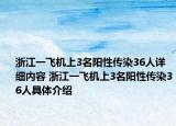 浙江一飞机上3名阳性传染36人详细内容 浙江一飞机上3名阳性传染36人具体介绍