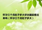 怀孕三个月肚子多大穿衣服能看出来吗（怀孕三个月肚子多大）