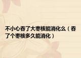不小心吞了大枣核能消化么（吞了个枣核多久能消化）