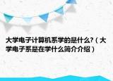 大学电子计算机系学的是什么?（大学电子系是在学什么简介介绍）