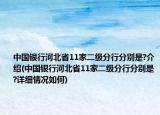 中国银行河北省11家二级分行分别是?介绍(中国银行河北省11家二级分行分别是?详细情况如何)