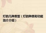 灯的几种类型（灯的种类和功能简介介绍）