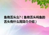 鱼有舌头么?（鱼有舌头吗鱼的舌头有什么用简介介绍）