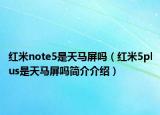 红米note5是天马屏吗（红米5plus是天马屏吗简介介绍）