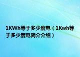 1KWh等于多少度电（1Kwh等于多少度电简介介绍）