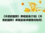 《天使的翅膀》原唱是谁介绍(《天使的翅膀》原唱是谁详细情况如何)