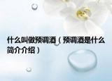什么叫做预调酒（预调酒是什么简介介绍）