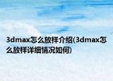 3dmax怎么放样介绍(3dmax怎么放样详细情况如何)