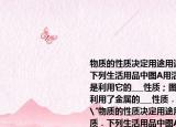 物质的性质决定用途用途体现物质的性质．下列生活用品中图A用活性炭做冰箱除味剂是利用它的___性质；图B把铜加工成电线利用了金属的___性质．