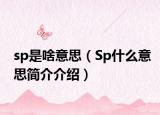 sp是啥意思（Sp什么意思简介介绍）