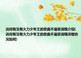 请问有没有火力少年王的歌曲不是歌词哦介绍(请问有没有火力少年王的歌曲不是歌词哦详细情况如何)