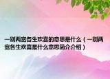 一别两宽各生欢喜的意思是什么（一别两宽各生欢喜是什么意思简介介绍）