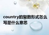 country的复数形式怎么写是什么意思
