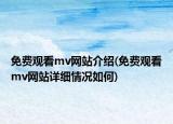 免费观看mv网站介绍(免费观看mv网站详细情况如何)