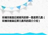 延禧攻略皇后娘娘死的那一集是第几集（延禧攻略皇后第几集死的简介介绍）
