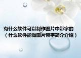 有什么软件可以制作图片中带字的（什么软件能做图片带字简介介绍）