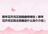 那年花开月正圆插曲有哪些（那年花开月正圆主题曲是什么简介介绍）