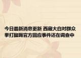 今日最新消息更新 西藏大白对群众拳打脚踢官方回应事件还在调查中