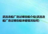 武昌造船厂造过哪些船介绍(武昌造船厂造过哪些船详细情况如何)
