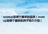 wassup是哪个国家的品牌（wassup是哪个国家的牌子简介介绍）