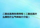 二氧化氮有色有味吗（二氧化氮什么颜色什么气味简介介绍）