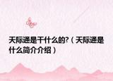 天际通是干什么的?（天际通是什么简介介绍）