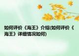 如何评价《海王》介绍(如何评价《海王》详细情况如何)