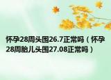 怀孕28周头围26.7正常吗（怀孕28周胎儿头围27.08正常吗）