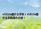 v1932a是什么手机（v1813a是什么手机简介介绍）
