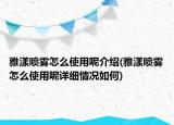 雅漾喷雾怎么使用呢介绍(雅漾喷雾怎么使用呢详细情况如何)