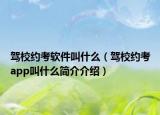 驾校约考软件叫什么（驾校约考app叫什么简介介绍）