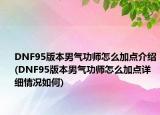 DNF95版本男气功师怎么加点介绍(DNF95版本男气功师怎么加点详细情况如何)