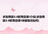 求劲舞团3.0歌舞目录!介绍(求劲舞团3.0歌舞目录!详细情况如何)
