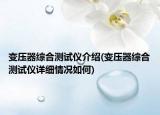 变压器综合测试仪介绍(变压器综合测试仪详细情况如何)