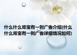什么什么肾宝有一则广告介绍(什么什么肾宝有一则广告详细情况如何)