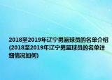 2018至2019年辽宁男篮球员的名单介绍(2018至2019年辽宁男篮球员的名单详细情况如何)