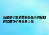 我是最小的质数我是最小的合数你知道它们各是多少吗