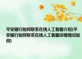 平安银行如何联系在线人工客服介绍(平安银行如何联系在线人工客服详细情况如何)