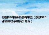 麒麟980的手机都有哪些（麒麟980都有哪些手机简介介绍）