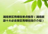 湖南景区有哪些景点推荐（湖南旅游十大必去景区有哪些简介介绍）