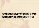 没有实体店想办个营业执照（没有实体店能办营业执照吗简介介绍）