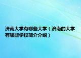 济南大学有哪些大学（济南的大学有哪些学校简介介绍）