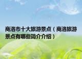商洛市十大旅游景点（商洛旅游景点有哪些简介介绍）