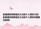 影视演员何苗现任丈夫的个人资料介绍(影视演员何苗现任丈夫的个人资料详细情况如何)