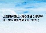 工整的字迹让人赏心悦目（形容字迹工整又漂亮的句子简介介绍）