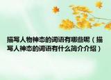描写人物神态的词语有哪些呢（描写人神态的词语有什么简介介绍）