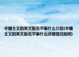 半糖主义的英文版名字事什么介绍(半糖主义的英文版名字事什么详细情况如何)