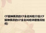 CF狙神佩恩的CF全名叫啥介绍(CF狙神佩恩的CF全名叫啥详细情况如何)