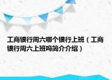 工商银行周六哪个银行上班（工商银行周六上班吗简介介绍）